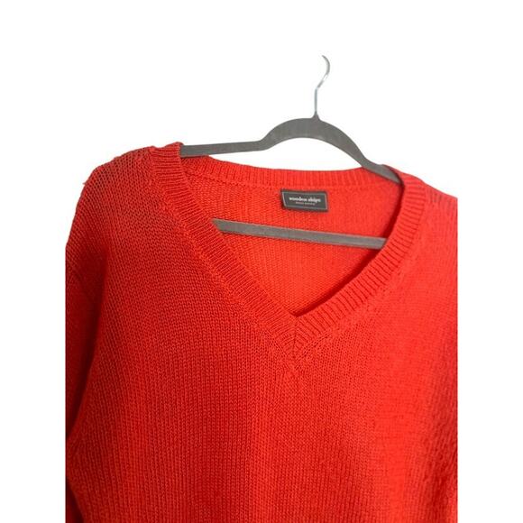 Wooden Ships Paola Buendia Orange Salmon Pullover Sweater Wool Mohair XS/S - Picture 4 of 9